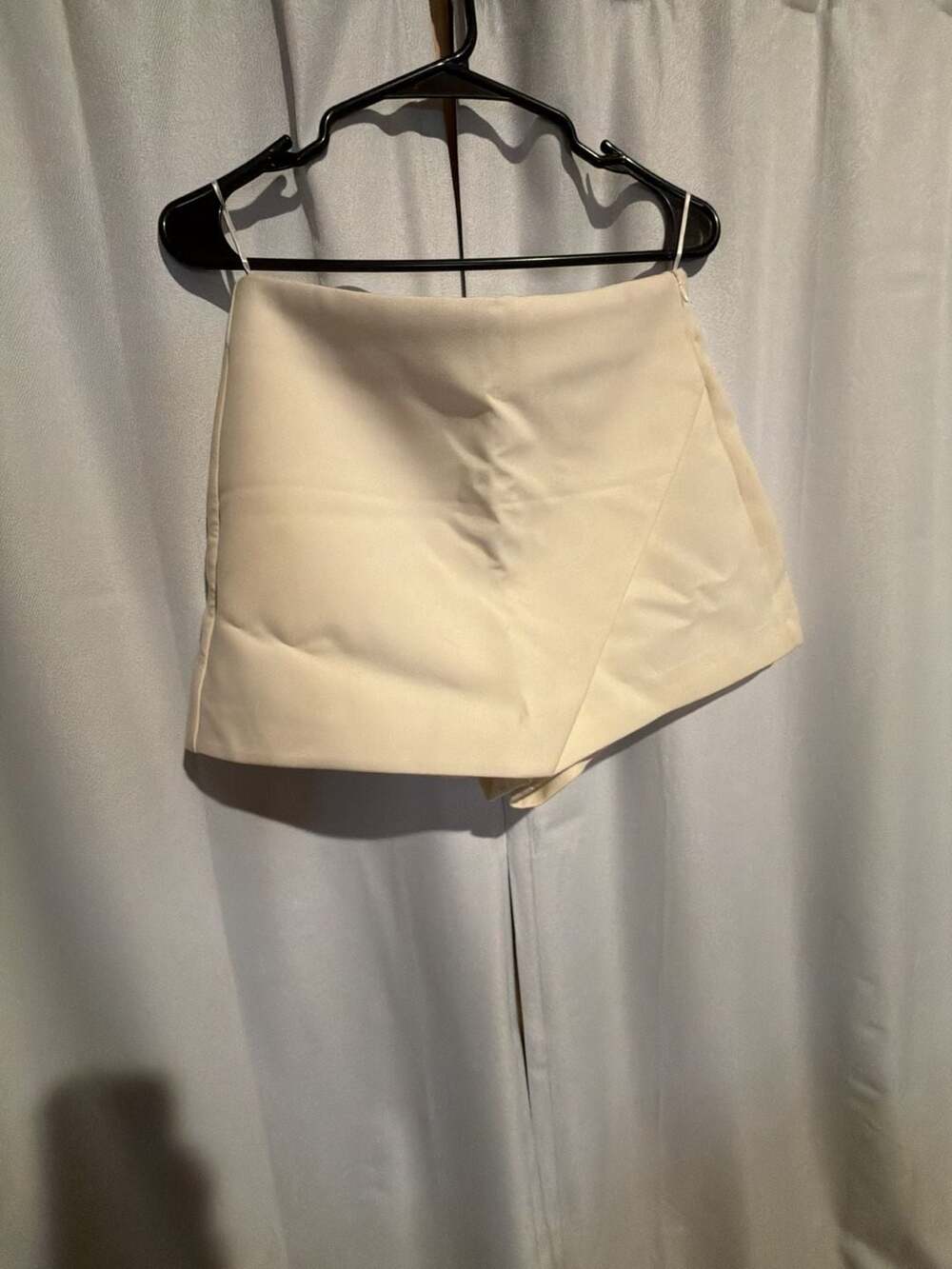 Zara Asymmetrical Wrap Skort White Size M